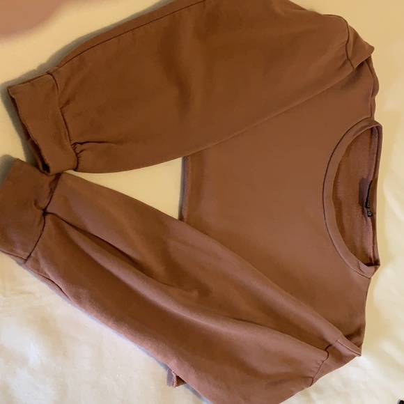 Pretty little things mauve cropped long sleeve top - Picture 4 of 8